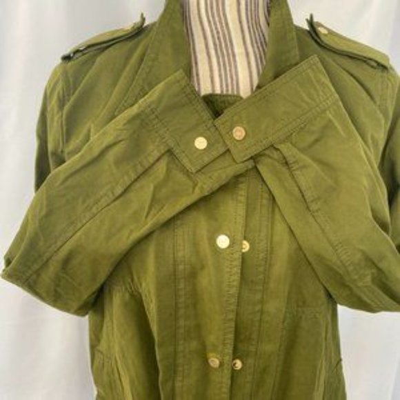 Zara Basics Green Cargo Utility Jacket SZ S - Picture 3 of 11